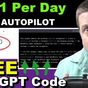 $101 A Day With A Free ChatGPT Wordpress Plugin