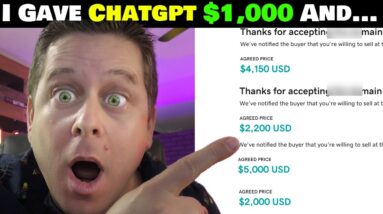 I Gave ChatGPT $1,000 To Buy Domains On Godaddy [Part 1]