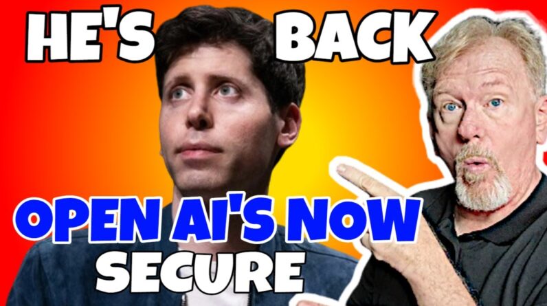 Open AI's Future Secured After Turbulent Week: Sam Altman Reinstated