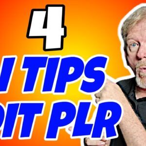 4 Easy AI Tips to Edit Your PLR Content