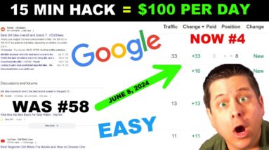 My $100 A Day Blog Post - One Small Tweak = Free Traffic Overnight!
