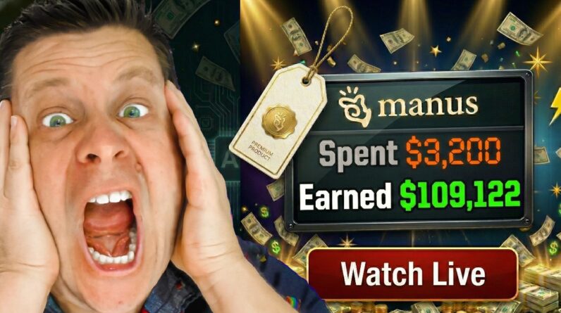 Using Manus Ai Till I Make $1,000,000 - Work With Marcus Live!